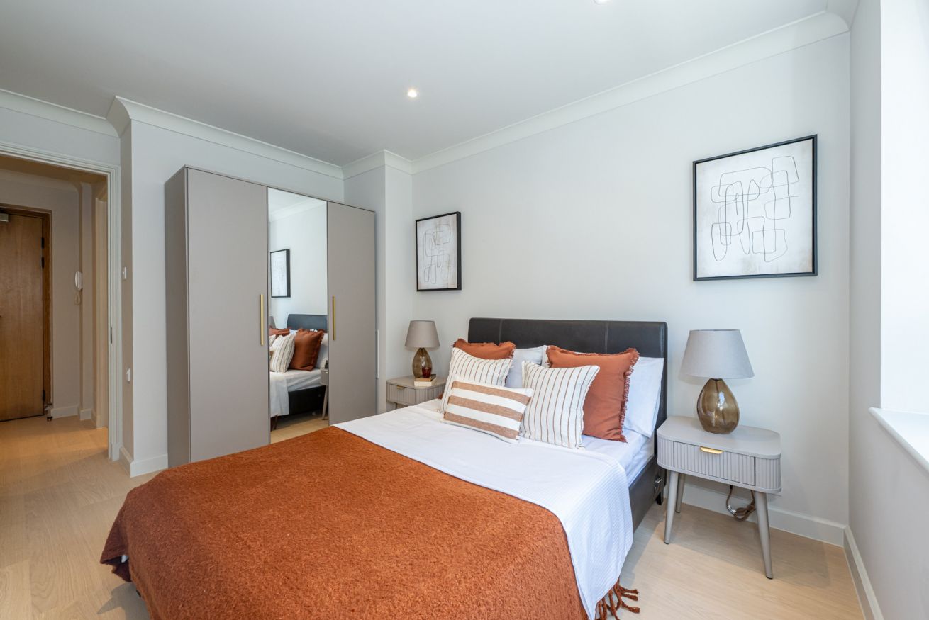 Bedroom in the one bedroom apartment